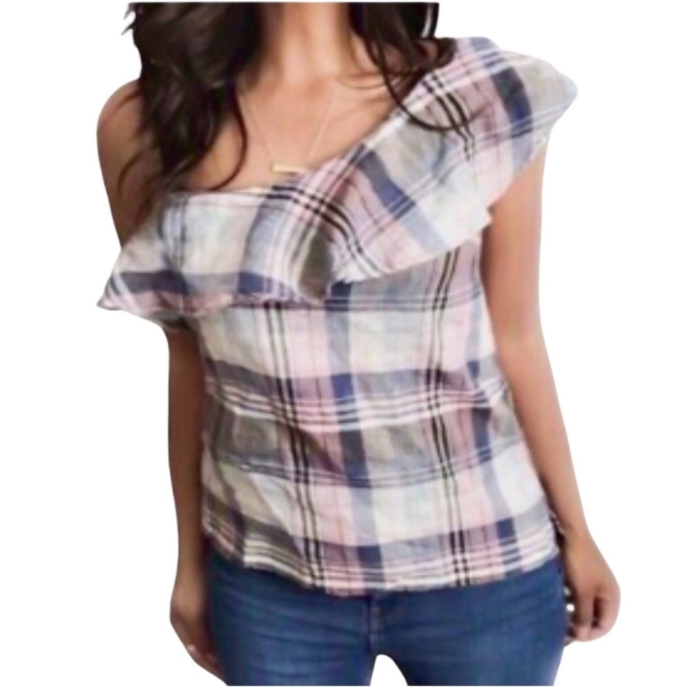 NWOT NEW Anthropologie Cloth & Stone Ruffled One Shoulder Top